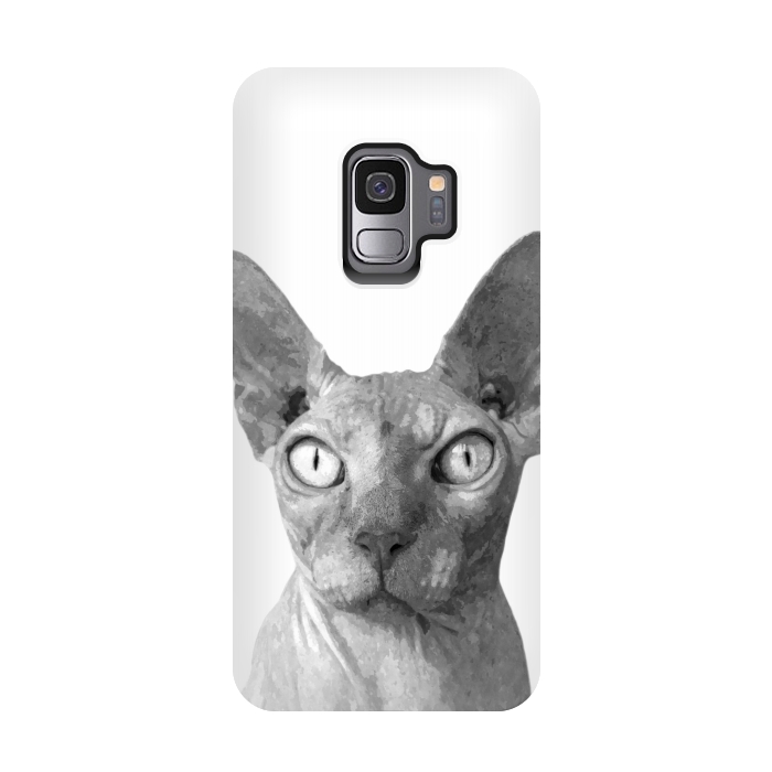 Galaxy S9 StrongFit Black and White Sphynx by Alemi