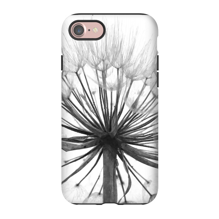 iPhone 7 StrongFit Black and White Dandelion by Alemi