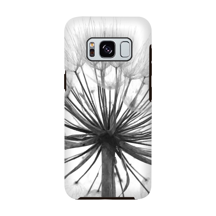 Galaxy S8 StrongFit Black and White Dandelion by Alemi