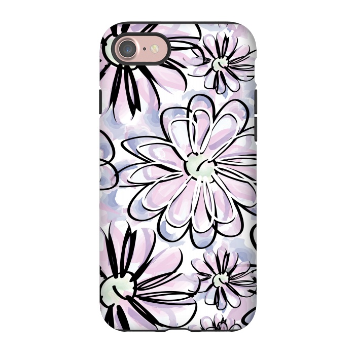 iPhone 7 StrongFit Watercolor flowers by Camila