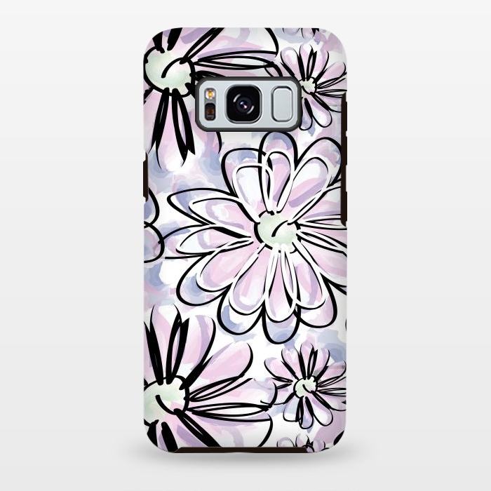 Galaxy S8 plus StrongFit Watercolor flowers by Camila