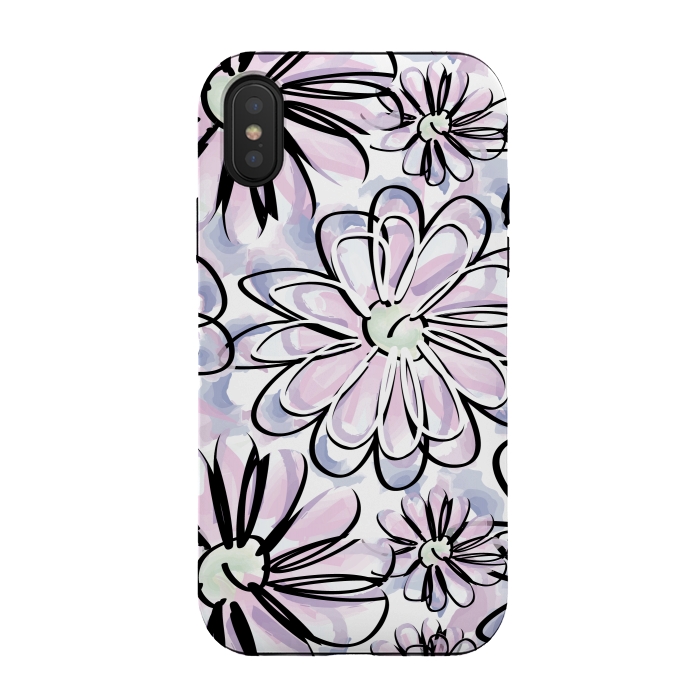 iPhone Xs / X StrongFit Watercolor flowers by Camila