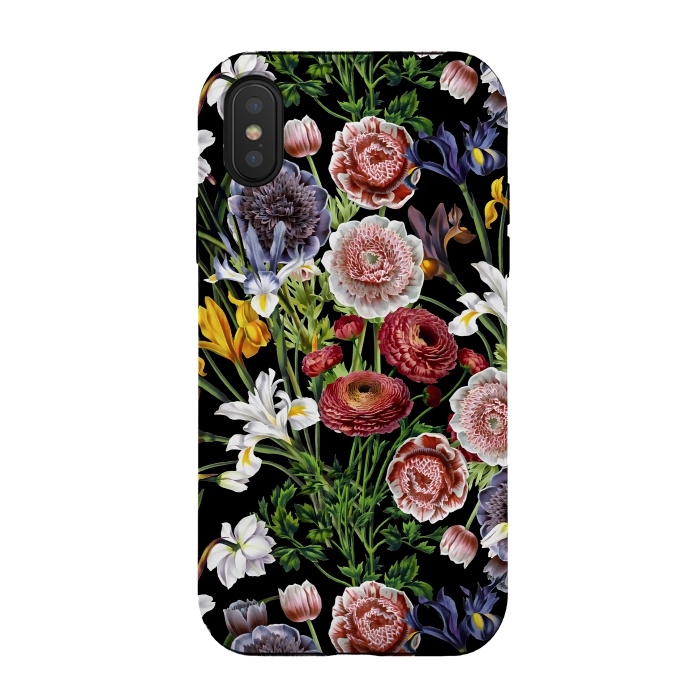 iPhone Xs / X StrongFit Vintage Flower Pattern by  Utart