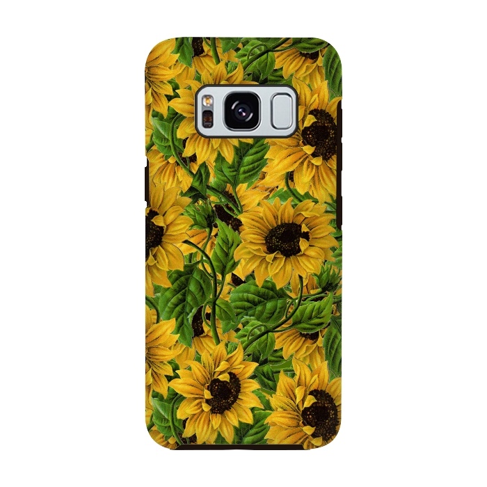 Galaxy S8 StrongFit Vintage Sunflower Pattern by  Utart