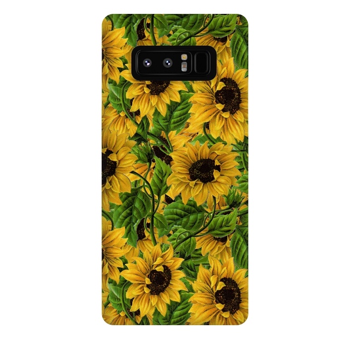 Galaxy Note 8 StrongFit Vintage Sunflower Pattern by  Utart