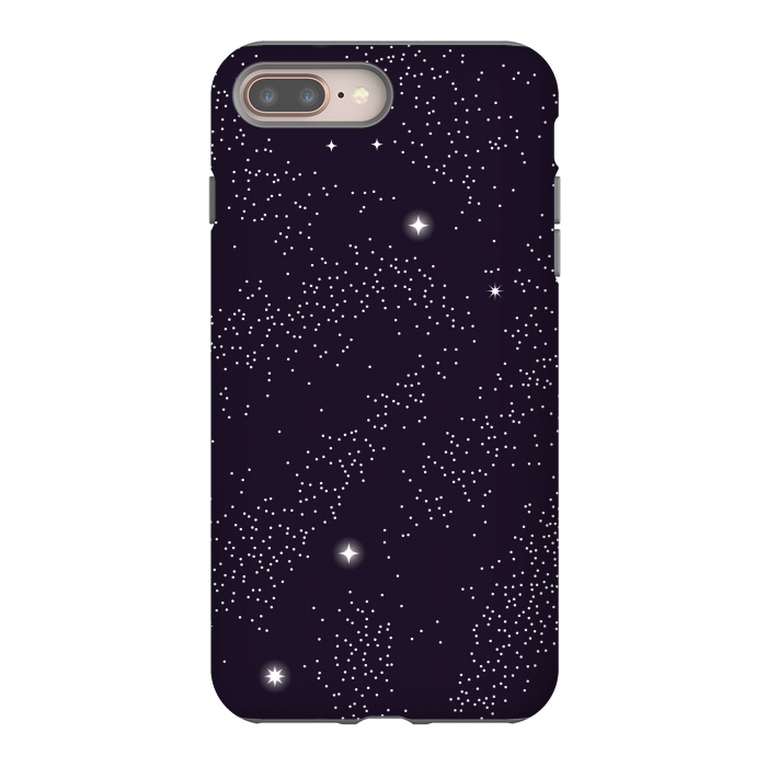 iPhone 7 plus StrongFit Universe with planets and stars seamless pattern, cosmos starry night sky 005 by Jelena Obradovic