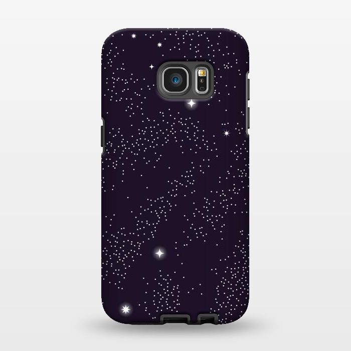 Galaxy S7 EDGE StrongFit Universe with planets and stars seamless pattern, cosmos starry night sky 005 by Jelena Obradovic
