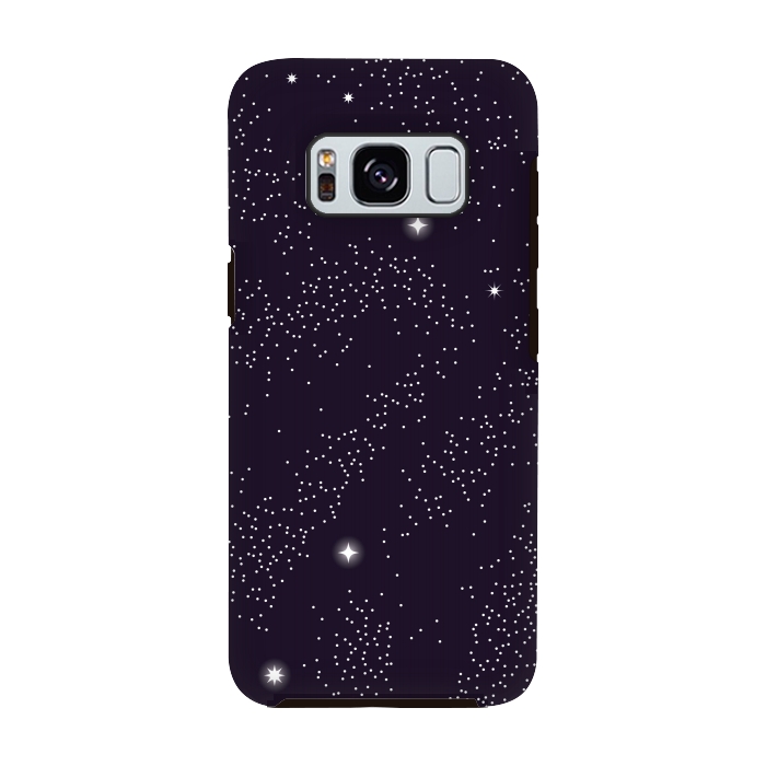 Galaxy S8 StrongFit Universe with planets and stars seamless pattern, cosmos starry night sky 005 by Jelena Obradovic
