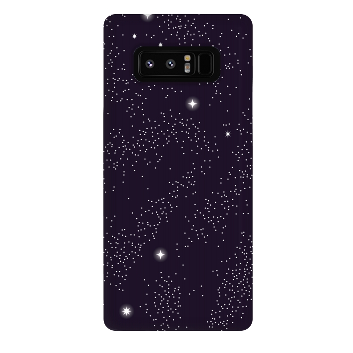 Galaxy Note 8 StrongFit Universe with planets and stars seamless pattern, cosmos starry night sky 005 by Jelena Obradovic