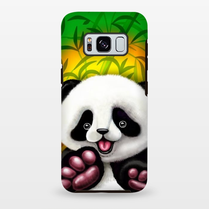 Galaxy S8 plus StrongFit Panda Baby Bear Cute and Happy by BluedarkArt