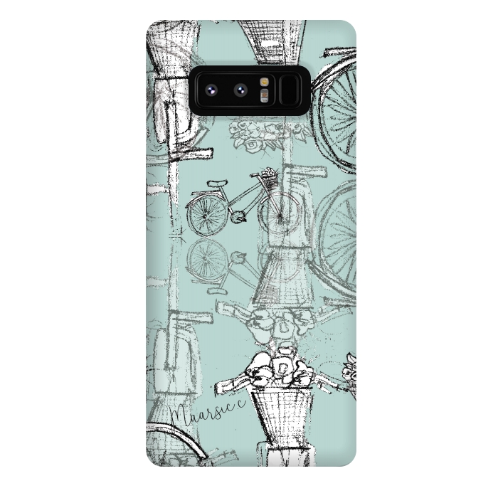 Galaxy Note 8 StrongFit Bici aguamarina by Camila