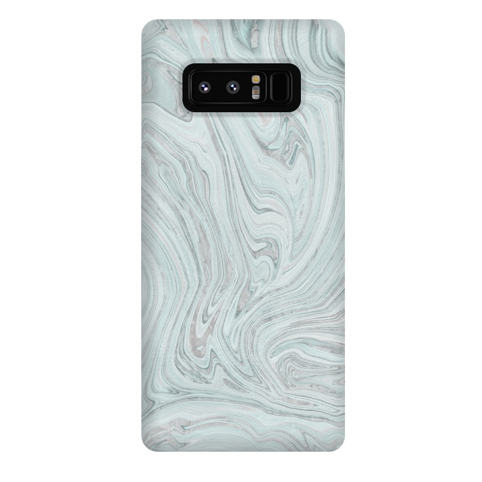 Galaxy Note 8 StrongFit Teal Grey Soft Pastel Marble by Andrea Haase