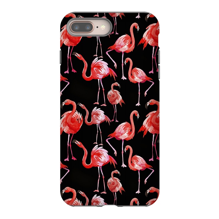 iPhone 7 plus StrongFit Flamingos on Black by  Utart