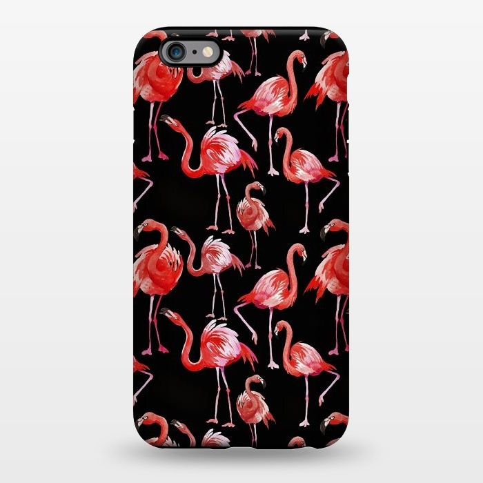 iPhone 6/6s plus StrongFit Flamingos on Black by  Utart
