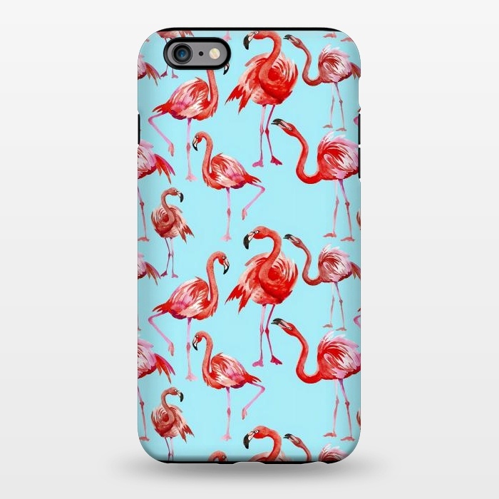 iPhone 6/6s plus StrongFit Flamingos on Blue by  Utart