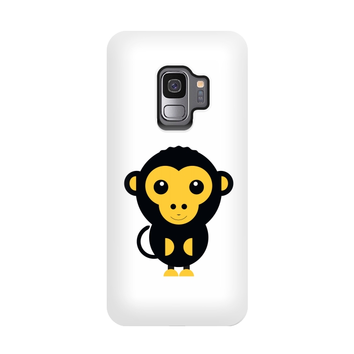 Galaxy S9 StrongFit cute little baby monkey by TMSarts