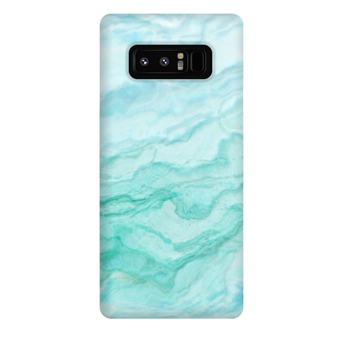 Galaxy Note 8 StrongFit Teal and Turquoise Marble Ink by  Utart