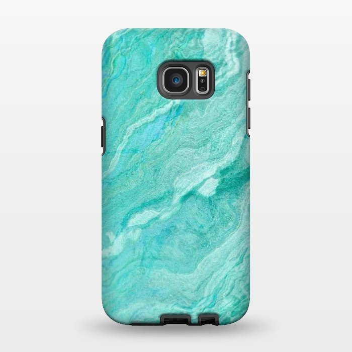 Galaxy S7 EDGE StrongFit beautiful ink turquoise Marble texture by  Utart