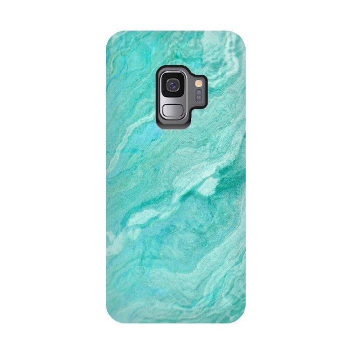 Galaxy S9 StrongFit beautiful ink turquoise Marble texture by  Utart