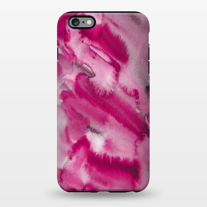 iPhone 6/6s plus StrongFit Pink and Grey Ink Marble Texture  by  Utart