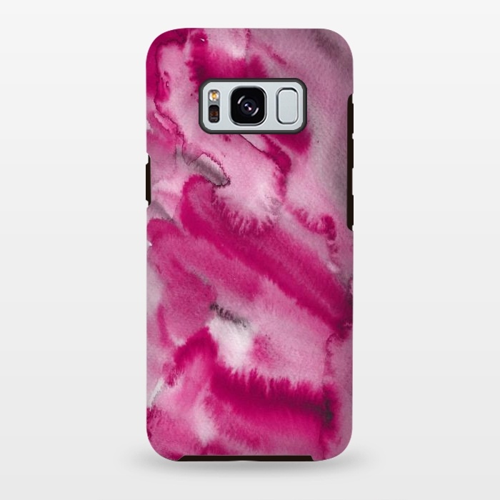 Galaxy S8 plus StrongFit Pink and Grey Ink Marble Texture  by  Utart