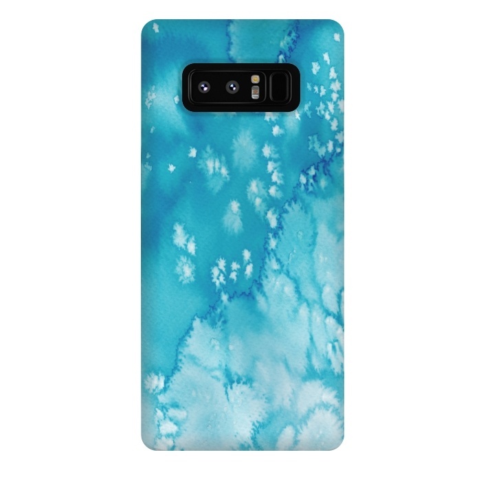 Galaxy Note 8 StrongFit Blue Watercolor Ink Texture by  Utart