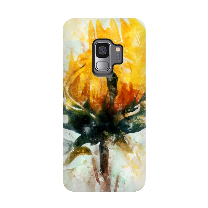 Galaxy S9 StrongFit Born in Sunflower by Creativeaxle