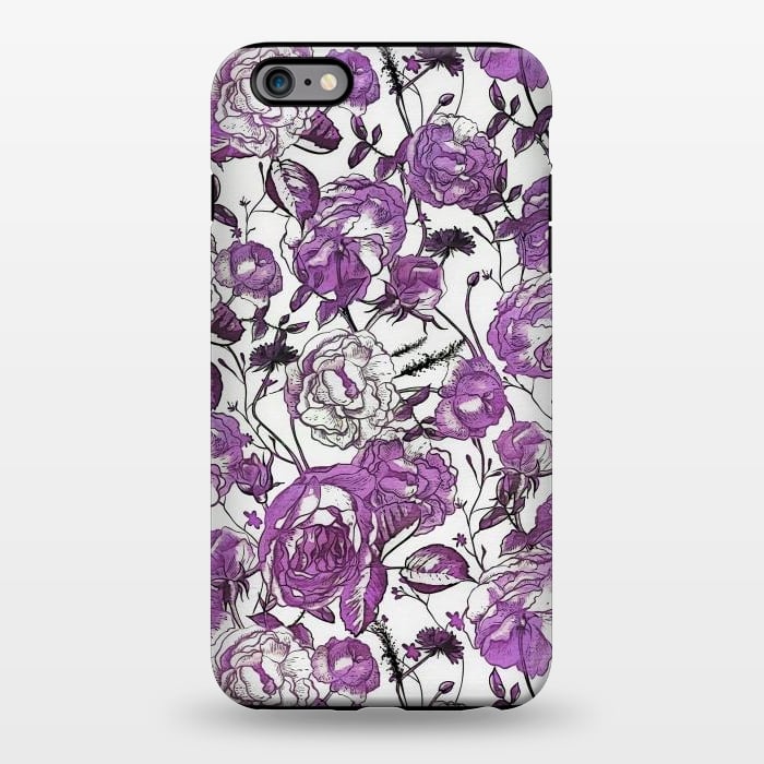 iPhone 6/6s plus StrongFit Nostalgic Purple Flower Pattern by Andrea Haase