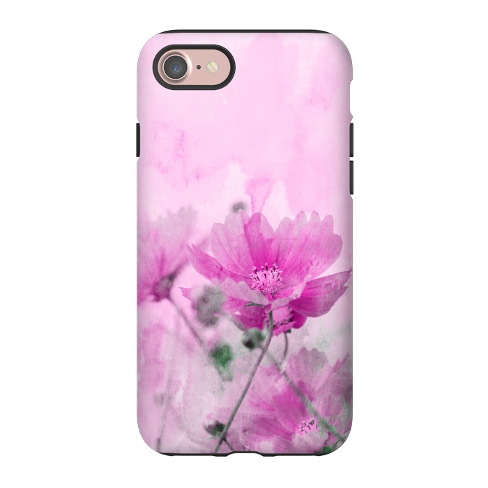 iPhone 7 StrongFit Pink Cosmea Watercolor Art by Andrea Haase