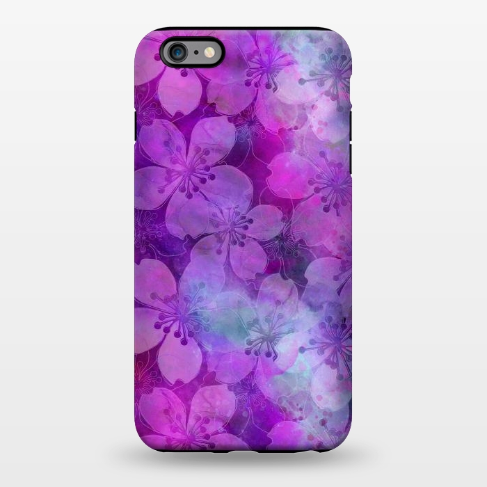 iPhone 6/6s plus StrongFit Purple Watercolor Flower Pattern by Andrea Haase