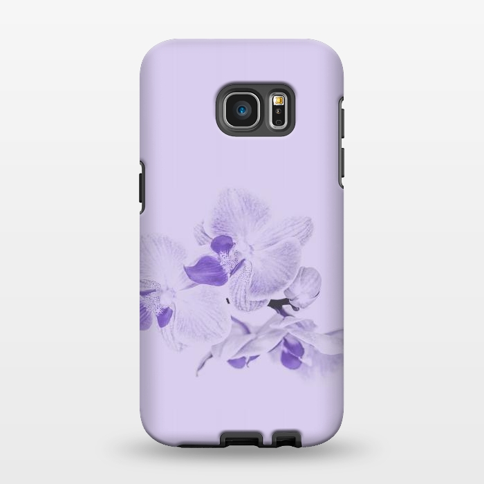 Galaxy S7 EDGE StrongFit Purple Orchid Flower by Andrea Haase