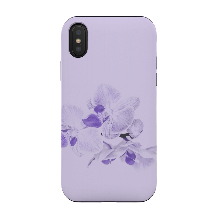 iPhone Xs / X StrongFit Purple Orchid Flower by Andrea Haase