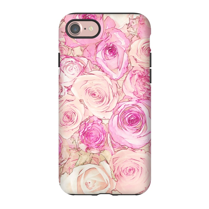 iPhone 7 StrongFit Pastel Rose Pattern by Andrea Haase