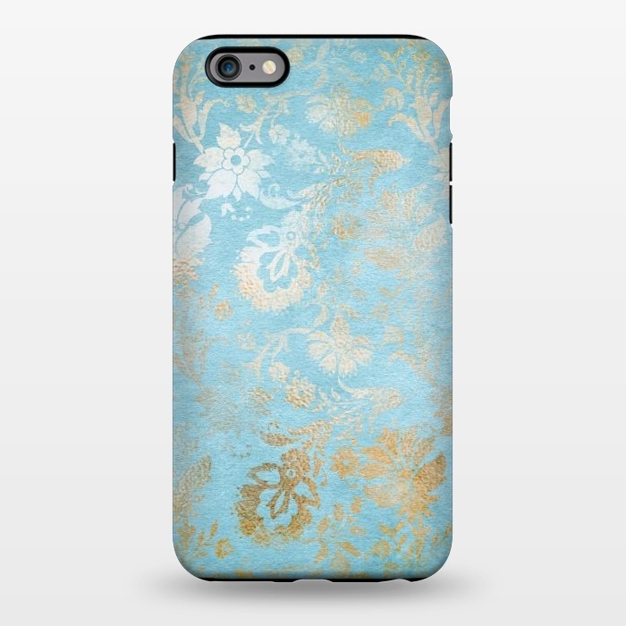 iPhone 6/6s plus StrongFit TEAL and GOLD Damask Pattern by  Utart