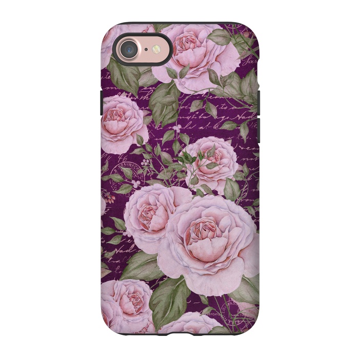 iPhone 7 StrongFit Nostalgic Rose PAttern by Andrea Haase
