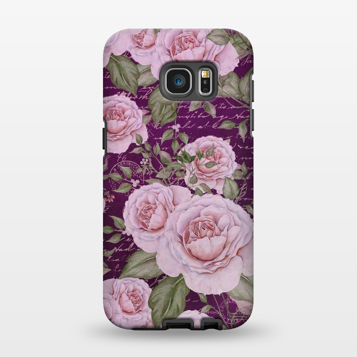 Galaxy S7 EDGE StrongFit Nostalgic Rose PAttern by Andrea Haase