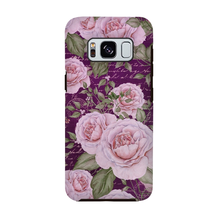 Galaxy S8 StrongFit Nostalgic Rose PAttern by Andrea Haase