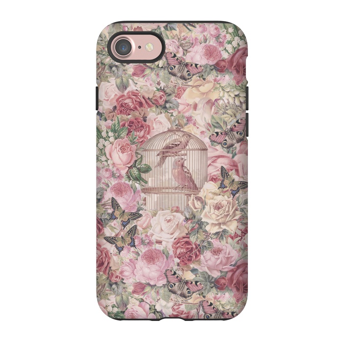 iPhone 7 StrongFit Nostalgic Flowers With Birdcage by Andrea Haase