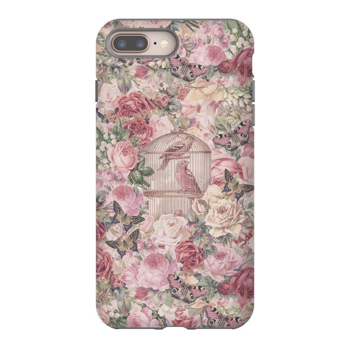 iPhone 7 plus StrongFit Nostalgic Flowers With Birdcage by Andrea Haase