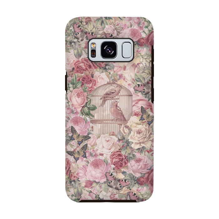 Galaxy S8 StrongFit Nostalgic Flowers With Birdcage by Andrea Haase