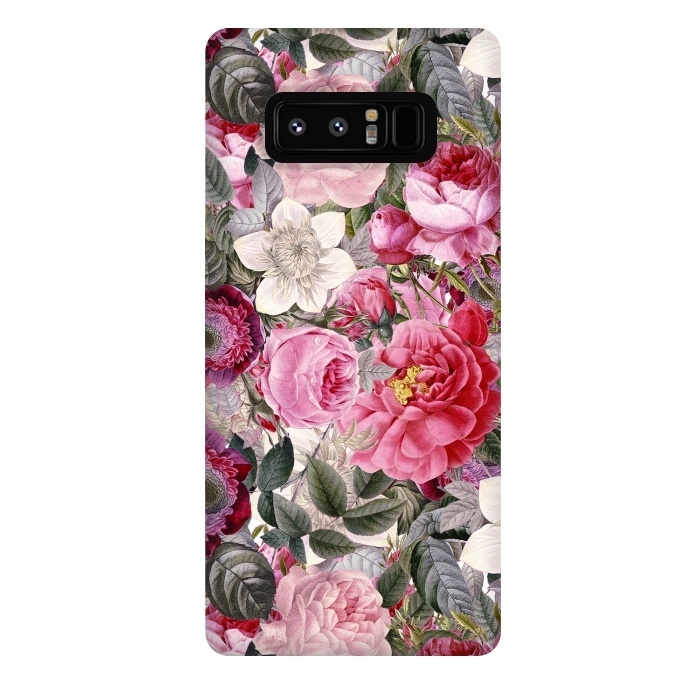 Galaxy Note 8 StrongFit Luxuriantly Vintage Flower Pattern by  Utart