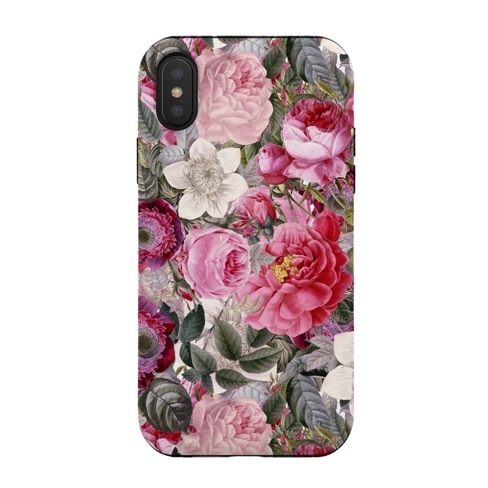 iPhone Xs / X StrongFit Luxuriantly Vintage Flower Pattern by  Utart