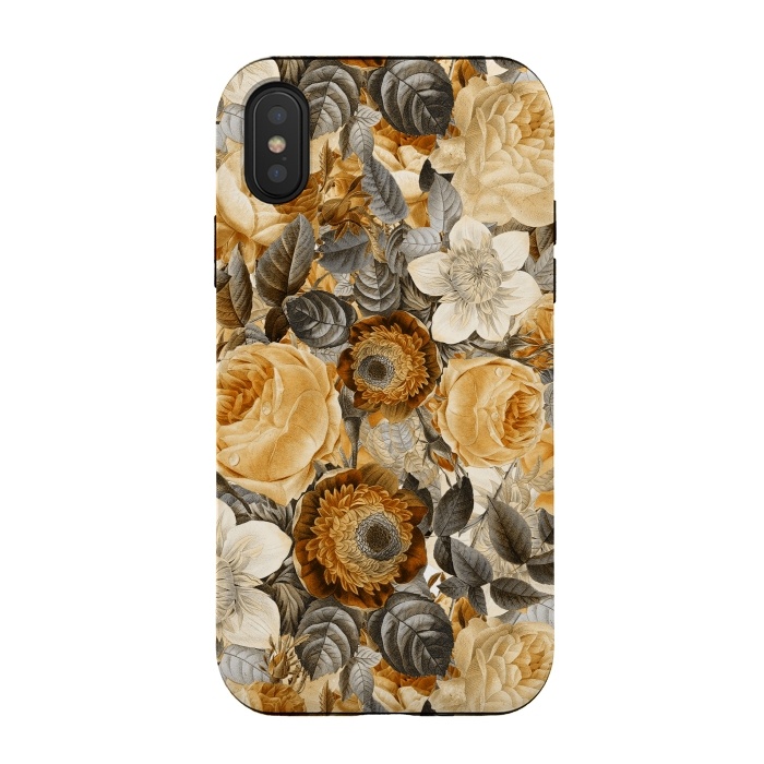 iPhone Xs / X StrongFit luxuriantly gold vintage floral pattern by  Utart