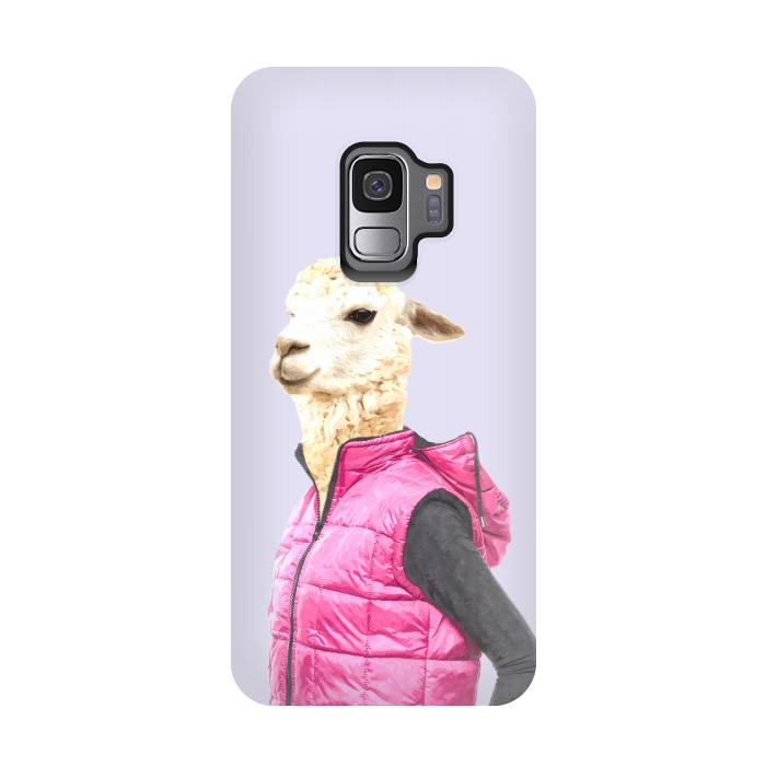Galaxy S9 StrongFit Fashionable Llama Illustration by Alemi