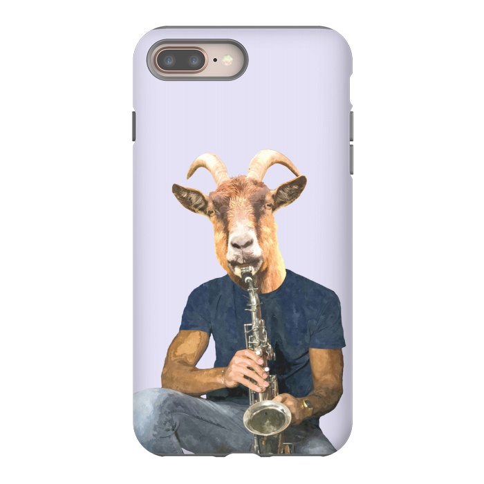 iPhone 7 plus StrongFit Goat Musician Illustration by Alemi
