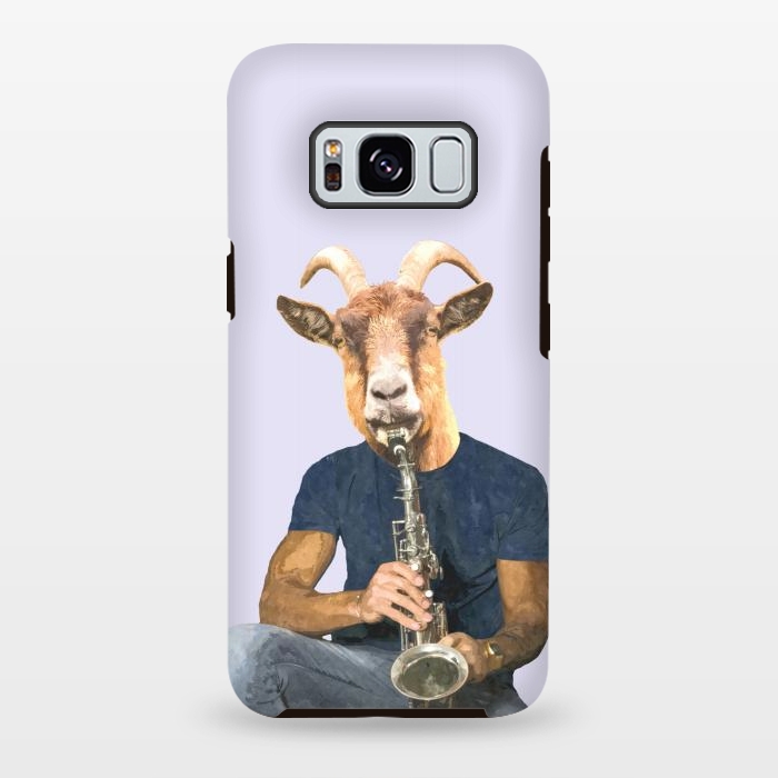Galaxy S8 plus StrongFit Goat Musician Illustration by Alemi