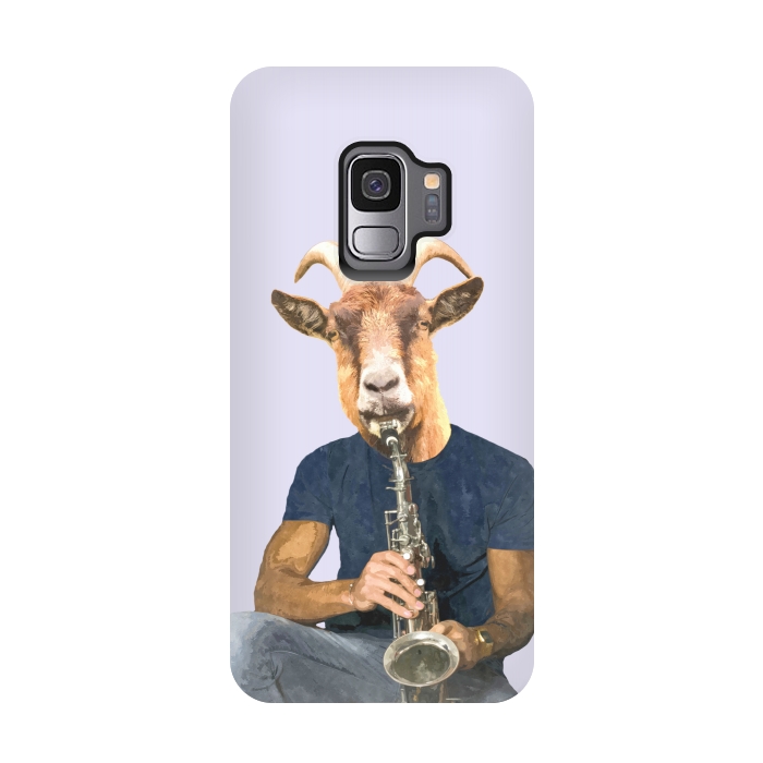 Galaxy S9 StrongFit Goat Musician Illustration by Alemi