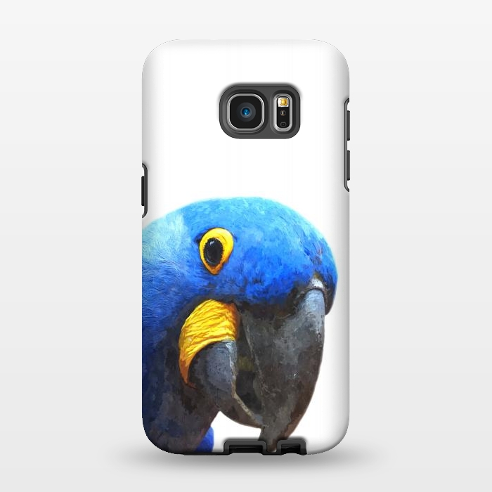 Galaxy S7 EDGE StrongFit Blue Parrot Portrait by Alemi