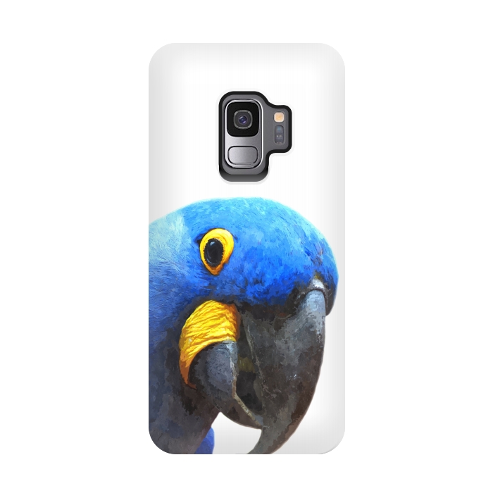 Galaxy S9 StrongFit Blue Parrot Portrait by Alemi