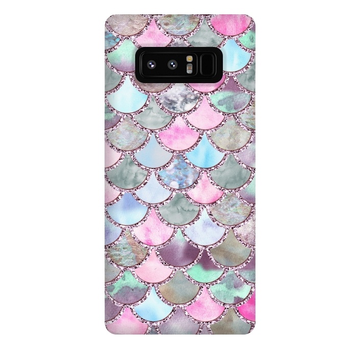 Galaxy Note 8 StrongFit Pastel Multicolor Mermaid Scales by  Utart